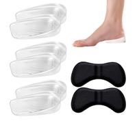 6 Pezzi Altezza Aumentando Tallone Solette, 1cm Rialzo Tallone per Scarpe, Solette Rialzate Uomo Donna, Talloniera in Gel di Silicone di Altezza Solette (1 cm)