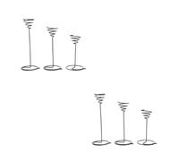 6 pezzi Alzata per Piante da Interno in Metallo Nero, 20x8x8cm | Stile Moderno Retrò, Supporto Stabile e Portatile, per Piante Aeree Artificiali su Tavolo