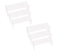 6 Pezzi Alzate di Display Acrilico, 3 Dimensioni Espositore in Plexiglass, Espositori in Acrilico, Espositori Trasparenti, Espositore Vetrina In Plastica per Gioielli Figures Cupcakes Buffet