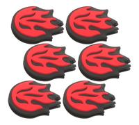 6 Pezzi Ammortizzatore per Racchetta da Tennis a Forma di Fuoco | Silicone, Assorbimento degli Urti e Controllo Migliorato, Accessorio Portatile per Racchetta da Tennis