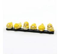 6 Pezzi Anatre Decorative da Scrivania Piccole Statuetta di Papera Carine