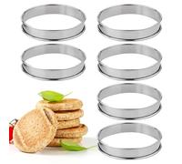 6 Pezzi Anelli Da Forno Piccoli, Anelli Per Torte Anelli Per Dolci Anelli Da Forno Torte In Acciaio Inox Rilascio Facile Anelli Da Forno Piccoli Anelli Per Muffin Rotondi Per Pancake Uova Muffin