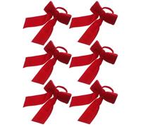 6 Pezzi Anelli Portatovaglioli Fiocco 3d e Banda Resistente | Design Rustico , Adatti per Tovaglioli di Stoffa, Uso in Feste e Matrimoni