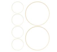 6 Pezzi Anello in Bambù per Macramè e Cattura Sogni, Beige, 30 CM | Bordo Liscio e Arrotondato, Montaggio Rapido, Misura, per Archi Nuziali e Tende