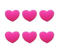 6 Pezzi Antivibrante a Cuore in Silicone per Racchetta da Tennis | Allenamento Junior e Pratica, Resta Fermo Sulle Corde, Comfort al Braccio, Rosa