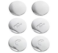 6 Pezzi Argento, Pulsante Indicatore per Rubinetto LED Integrato | Controllo a Sfioro, Installazione, per Bagno Notturno, Corpo in Plastica Antiscivolo