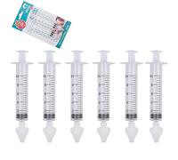 6 pezzi Aspiratore nasale bambino 10ML, Aolkee Lavaggio Nasale Bambini, Irrigatore nasale professionale per bambini riutilizzabile, Pulisci naso con punta di aspirazione nasale in silicone