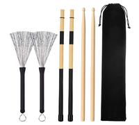 6 Pezzi Bacchette Jazz Set 5A Bacchette Retrattili Bacchette Metalliche Bac4993