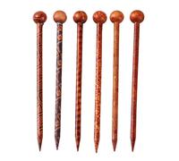 6 pezzi Baglie di capelli in legno per capelli giapponesi per le percorsi per capelli per donne artigianato fatto a mano lungo 13 cm