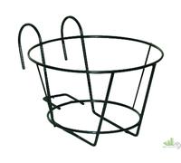 6 PEZZI BALCONIERA FIORIERA BALCONE SOTTOVASO TONDA ROTONDA METALLO NERO CM.22