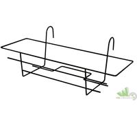 6 PEZZI BALCONIERA FIORIERA PORTAVASO FERRO BATTUTO BALCONE TERRAZZO CM.50 NERO
