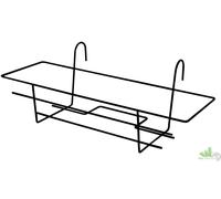6 PEZZI BALCONIERA FIORIERA PORTAVASO FERRO BATTUTO BALCONE TERRAZZO CM.60 NERO
