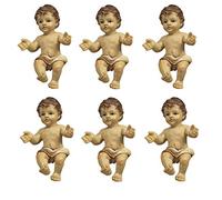6 Pezzi Bambinello Gesù Bambino in Resina cm. 4,5