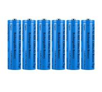 6 Pezzi Batteria 3200mAh Ni-MH Ricaricabile, 3.7V Button Top NiMH Batterie, 3.7Volt Bottone Alto Alta Capacità Pile Ricaricabili per Fotocamera/Piccolo Ventilatore/LED Lampada Frontale/Luci Solari
