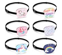 6 Pezzi Benda Occhio Pigro Bambini, Regolabile Eye Patch Coprente per occhio pigro ambliopia,Benda per occhio per Occhiali Che Curano Ambliopia Ragazzo