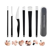 6 Pezzi Bisturi per Pedicure, Kit Pedicure Professionale per Piedi in Acciaio Inox, Set Coltelli da Pedicure con Custodia, Attrezzi Manicure Pedicure per Rimuovere Calli Duroni Pelle Morta Cuticole