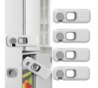 6 Pezzi Blocca Cassetti per Bambini, Chiudi Cassetti Bambini, Senza Perforazione, Sicurezza Cassetti Bambini con Adesivo, Chiusure Bambini per Armadietto, Cassetto, Armadio, Mobilia, Frigoriferi
