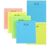 6 Pezzi Blocchetti Memo Adesivi Semplici e Portatili in Carta | Ufficio e Scuola, Note Organizzate e Facili da Trasportare, Stile Essenziale, per Computer e Tazze Colore Casuale
