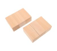 6 Pezzi Blocchi di Legno Rettangolari per Intaglio, Lisci, Uniformi | Materiale in Legno di Tiglio Beige Finitura Levigata, per Artigianato e Modelli Educativi