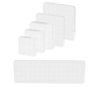 6 pezzi Blocchi per timbri trasparenti, Strumenti per timbrare blocchi in acrilico con linee di griglia per lavori di scrapbooking Decorazione di francobolli natalizi, biglietti
