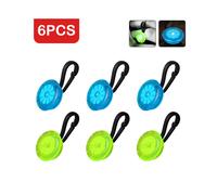 (6 pezzi blu verde) 3/6/9 pezzi Mini luce LED per bicicletta per sport all'aria aperta, luce per zai