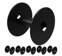 6 Pezzi Bobina in Plastica per Cavi Elettrici e Filo, Pp Nero | Soluzione Avvolgimento senza Grovigli, per Magazzino e Progetti Fai da Te, Uso Filo e Saldatura