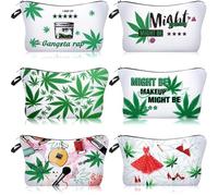 6 pezzi borsa da trucco borsa da toilette impermeabile borsa cosmetica con cerniera borsa da viaggio 20,7 x 15,3 cm, piccola borsa cosmetica organizer per donne e uomini (stile semplice)