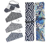 6 Pezzi Borsa Portaposate Giapponese, Custodia Per Posate, Della Paglia Sacchi Per La Conservazione, Per Il Campeggio, Il Picnic, l'Ufficio, i Viaggi