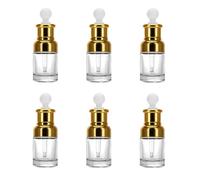 6 Pezzi Bottiglia Contagocce per Olio Essenziale 30ml in Vetro e | Ricaricabile e Compatta, per Cura Quotidiana e Viaggio, Forma Chic, Pratica per Essenza