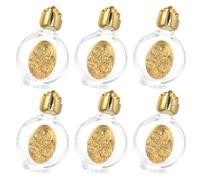 6 Pezzi Bottiglia di Acqua Santa in Vetro Mini 15ml | Ricaricabile, Sigillo Anti Perdita, Stile Elegante e Romantico, per Riti Religiosi e Viaggio