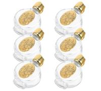 6 Pezzi Bottiglia di Acqua Santa Mini 15ml con Rosa Decorativa | Ricaricabile, Stile Raffinato e Romantico, per Riti Religiosi, Vetro Robusto, Uso Personale e Decorativo