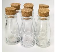 6 PEZZI Bottiglia LATTE MIGNON 8 CL con TAPPO