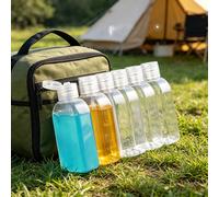 6 pezzi Bottiglie da viaggio a prova di perdite, adatte per balsamo, gel doccia ecc. - Portatili e di design, soddisfano gli elementi essenziali da viaggio, stoccaggio liquido portatile | Design a pro