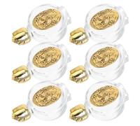 6 Pezzi Bottiglie di Acqua Santa Mini in Vetro 15ml, Oro | Decorazione Romantica e Raffinata, Tappo a Tenuta, Ricaricabile e Portatile, per Riti Religiosi e Nozze