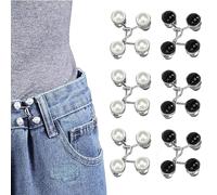 6 Pezzi, Bottoni per Stringere Jeans, Bottone Stringi Pantaloni, Bottone Allarga Pantaloni, 6 Perni per Bottoni Fit per Jeans, Bottoniper Jeans, Gonne, Abbigliamento