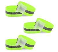 6 Pezzi Bracciale Riflettente, Fasce Catarifrangenti Alta visibilità, Fasce Riflettenti Regolabili per Ciclismo, Corsa, Escursionismo, Sicurezza Stradale per Adulti e Animali, Confortevoli Resistente