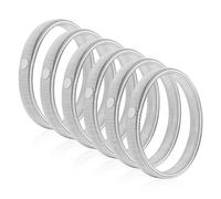6 Pezzi Bracciali Camicia Bracciali Elastici, MYLERCT Reggimaniche Camicia, Metallo Antiscivolo Manica della Camicia Titolari, Porta Manica per Camicia per Uomo Donna (Argento)