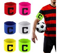 6 Pezzi Bracciali Da Capitano da Calcio, Fascia Capitano Calcio Bambino Regolabili, Fascia Da Braccio Capitan Football, Capitano Armband Multicolore, Fasce Da capitano Per Bambini per Senior Junior