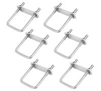 6 Pezzi Bulloni a U M6 x 50 x 100 mm, Bulloni a U Quadrato, Bullone a U in Acciaio Inox, Bulloni a U con Dadi e Piastra di Telaio, per Serraggio Tubi, Traino Auto Barche