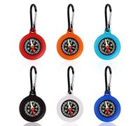 6 pezzi bussola per bambini, compass all'aperto con moschettone, mini portachiavi portatile, per campeggio e attività all'aperto