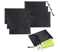 6 Pezzi Busta Porta Soldi Borsa da Banca con Cerniera, Buste Porta Documenti A5 con Cerniera, Borse Impermeabili per Banconote, Passaporti, File Bancari e Contanti per Viaggi e Uso Quotidiano 24x18 cm
