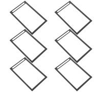 6 Pezzi Buste PVC Trasparenti, Coperture Nere Riutilizzabili | Immagini e Segnaposto, Design Liscio e Portatile, Uso Ufficio e Aula, Protezione da Versamenti