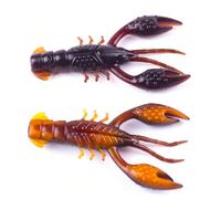 6 pezzi/bustina Esche morbide 6 cm 3,5 g Esche da pesca in silicone a forma di gambero per il luccio SBT25-02,SBT25-01,SBT25-04,SBT25-03,SBT25-06,SBT25-05Policloruri di vinile