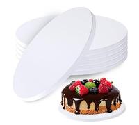 (6 Pezzi) Cake Drum, Sottotorta Tondo, Vassoio Torta Rotondo 30 cm x 12 mm, Piatto Torta Rotondo Riutilizzabile in Cartone per Torte, Sottotorta per Torte da 8-11 Pollici e Dolci, Compleanni, Feste