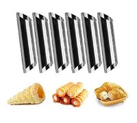 6 Pezzi Cannoli Tubi in Acciaio Inox Cannoli Forme Stampi per