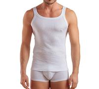 6 Pezzi Canottiera Coveri Uomo Spalla Stretta ET1105 in Cotone Costina, Bianco, 7/XXL