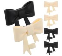 6 Pezzi Cappuccio Protettivo in Silicone per Cannuccia 10mm, Fiocco | Riutilizzabile e Portatile, Adatto a Borraccia e Attività All'aperto, Stile Carino, Colore Bianco Nero