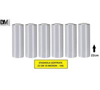 6 PEZZI CARTA STAGNOLA GOFFRATA ALLUMINIO GOFFRATO ROTOLO 22cm 18mycron 1KG