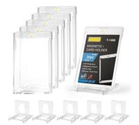 6 Pezzi Carte Cornici Acriliche Magnetiche, 35PT Trasparente Magnetic Trading Card Holder, Magnetic Trading Card Holder con Protezione UV, Cornici Carte Collezionabili per Magic, Sport, Basebal