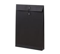 6 Pezzi Cartella Portadocumenti A4 Nera in Carta | Organizzatore Multiuso, Capienza Ampia per Contratti e Fogli A4, Adatta a Scuola e Trasferte
